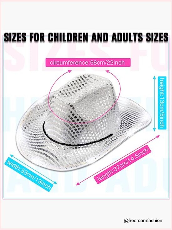 LED Flashing Cowboy Cowgirl Hat with Lights for Parties Western Bachelorette main image 5